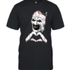 Art The Clown Heart Hands Blood Splatter Halloween Horror  Classic Men's T-shirt