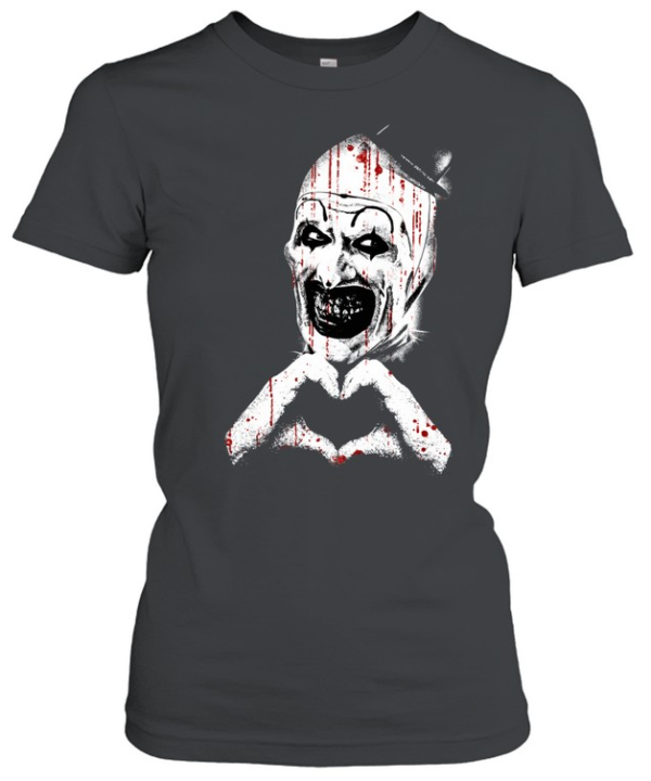 Art The Clown Heart Hands Blood Splatter Halloween Horror  Classic Women's T-shirt