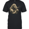 Bigfoot Blowing Dandelion Flower Sasquatch Nature Graphic Classic Men's T-shirt