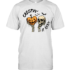 Creepy Skeleton Pumpkin Skull Halloween  Classic Men's T-shirt