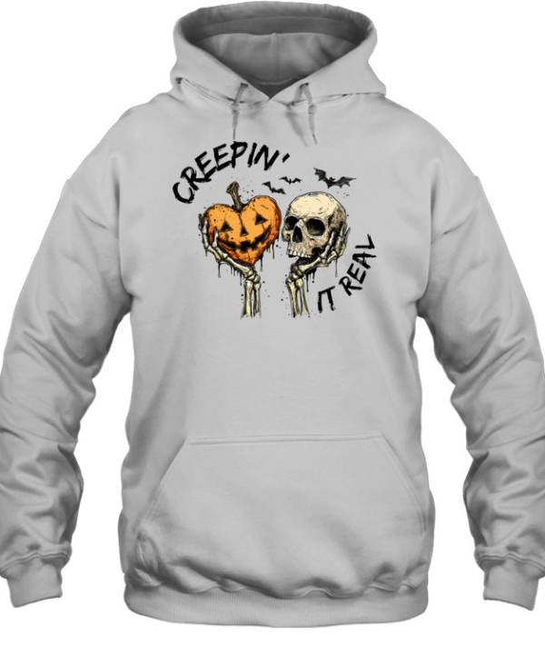 Creepy Skeleton Pumpkin Skull Halloween  Unisex Hoodie