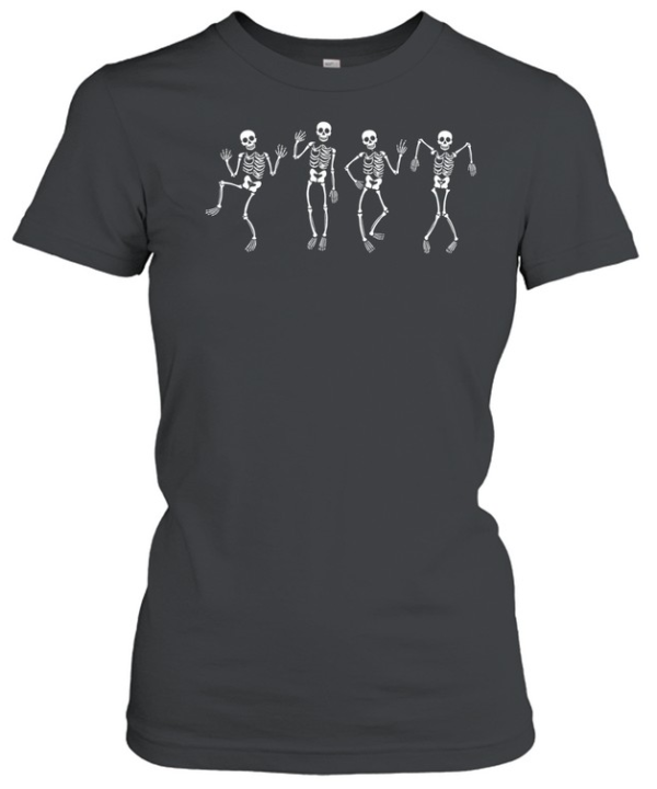 Dancing Skeletons Spooky Halloween Graphic  Classic Women's T-shirt