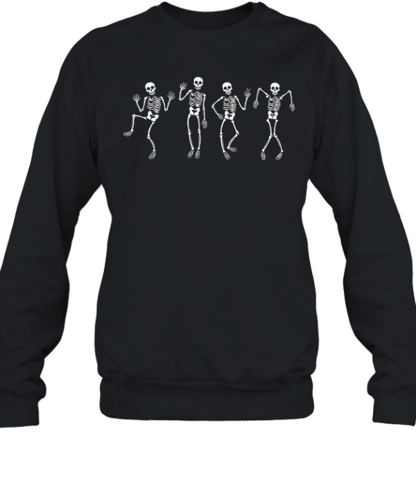 Dancing Skeletons Spooky Halloween Graphic  Unisex Sweatshirt