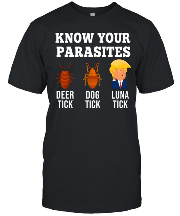 Donald Trump know your parasites deer dog Luna tick  Classic Men's T-shirt