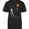 Funny Skeleton Well Shit Flying Pumpkin Balloon Halloween  Classic Men's T-shirt