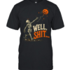 Funny Well Shit Skeleton Chasing Pumpkin Balloon Halloween  Classic Men's T-shirt