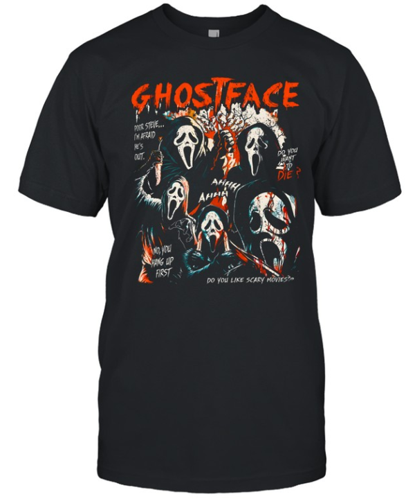 Ghostface Do You Like Scary Movies No You Hang Up First Washed  Classic Men's T-shirt