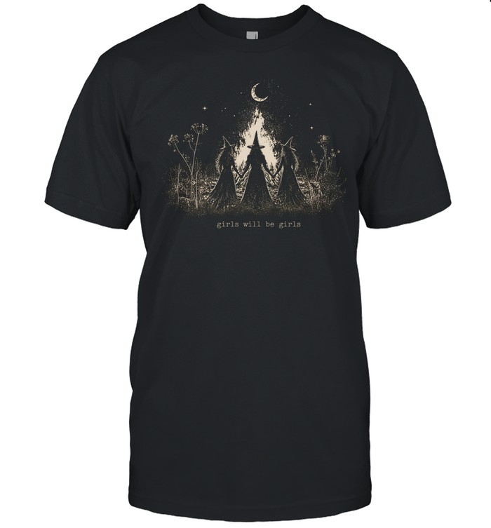 Girls Will Be Girls Three Witches Bonfire Ritual Halloween Classic Men's T-shirt Girls Will Be Girls Three Witches Bonfire Ritual Halloween Classic Men's T-shirt