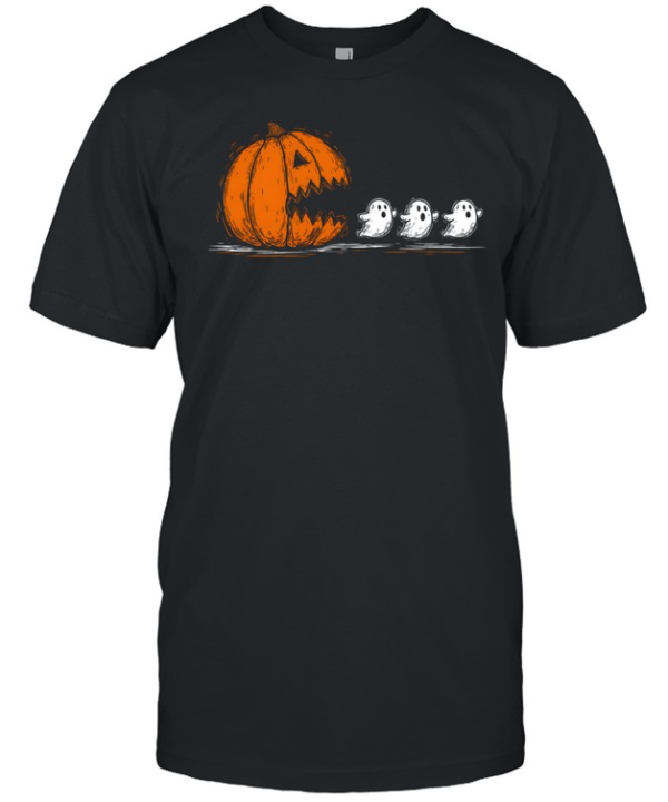 Halloween Pumpkin Eat Ghost  Classic Men's T-shirt