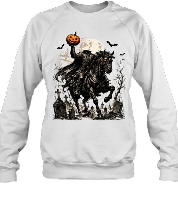 Headless Horseman Pumpkin Rider Halloween Unisex Sweatshirt