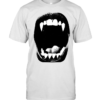 High-Contrast Vampire Fangs Screaming Mouth Gothic Grunge  Classic Men's T-shirt