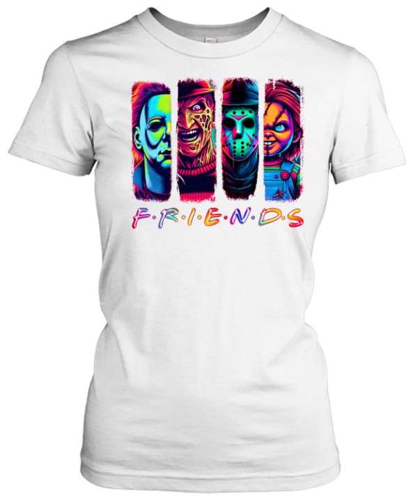 Horror Friends Neon  Classic Women's T-shirt