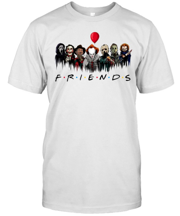 Horror Movie Characters Friends Parody Halloween Classic Men's T-shirt