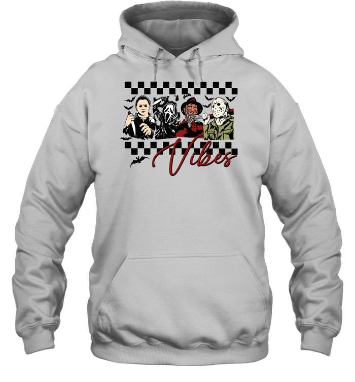 Horror Movie Vibes Slasher Squad Michael Myers Jason Ghostface Freddy Unisex Hoodie Horror Movie Vibes Slasher Squad Michael Myers Jason Ghostface Freddy Unisex Hoodie
