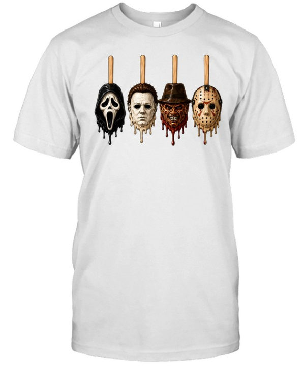 Horror Slasher Popsicles Freddy Jason Michael Ghostface Classic Men's T-shirt