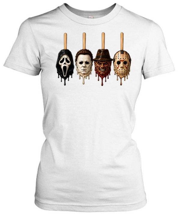 Horror Slasher Popsicles Freddy Jason Michael Ghostface  Classic Women's T-shirt