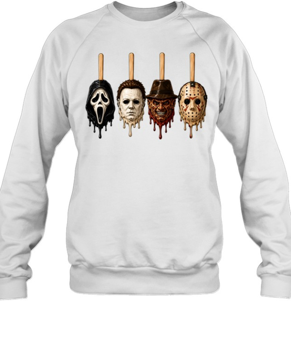 Horror Slasher Popsicles Freddy Jason Michael Ghostface  Unisex Sweatshirt