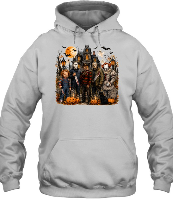 Horror Slasher Squad Haunted House Halloween Graphic  Unisex Hoodie