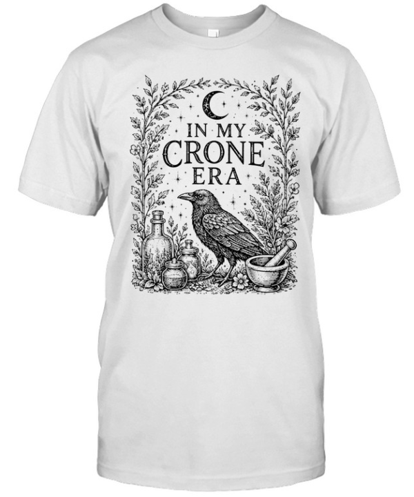 In My Crone Era Vintage Raven Apothecary Botanical Sage  Classic Men's T-shirt