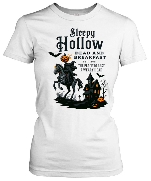 Just Waiting For Halloween Skeleton Drinking Coffee Pumpkin Tee Classic Women's T-shirt