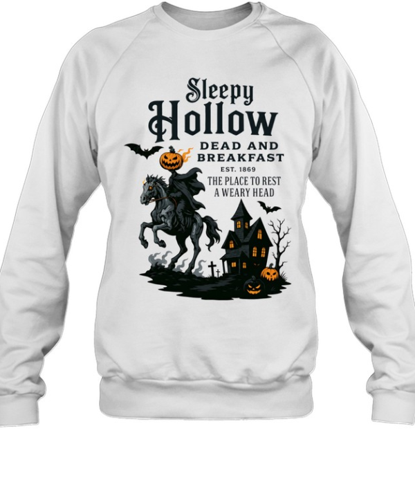 Just Waiting For Halloween Skeleton Drinking Coffee Pumpkin Tee Unisex Sweatshirt