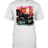 Michael Myers On Swing Blowing Bubble Gum Halloween  Classic Men's T-shirt