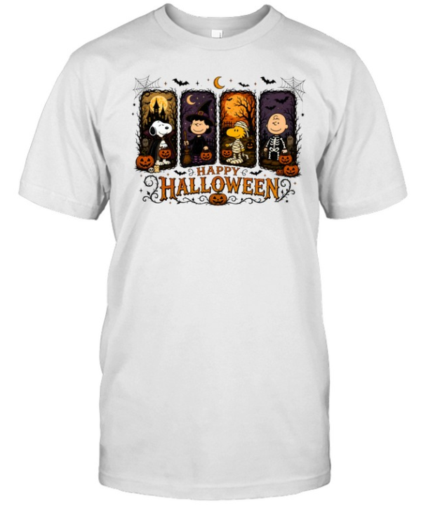 Peanuts Happy Halloween Snoopy Woodstock Charlie Brown Costume Classic Men's T-shirt