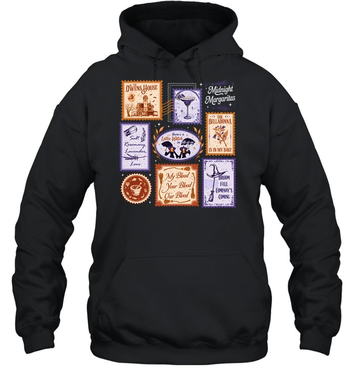 Practical Magic Stamps Owens House Midnight Margaritas Halloween Unisex Hoodie Practical Magic Stamps Owens House Midnight Margaritas Halloween Unisex Hoodie