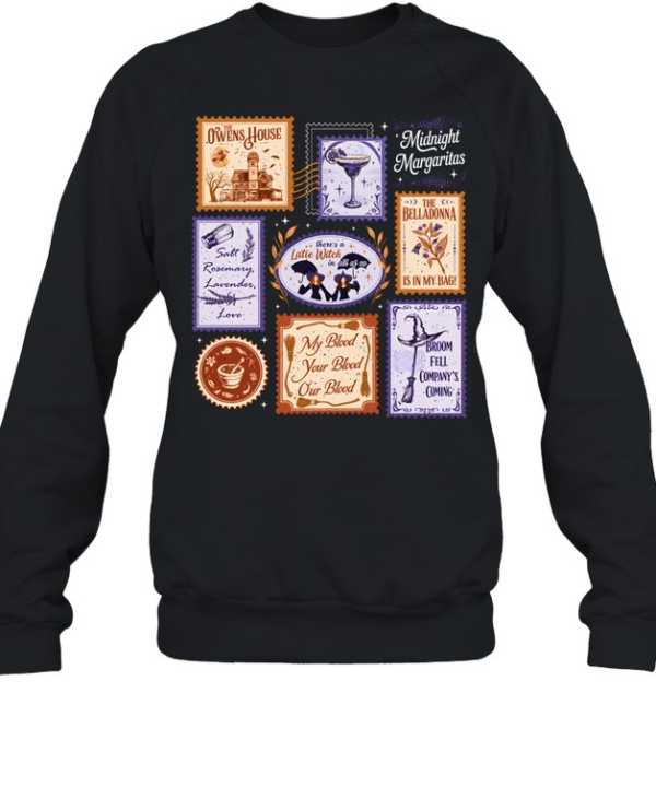 Practical Magic Stamps Owens House Midnight Margaritas Halloween Unisex Sweatshirt