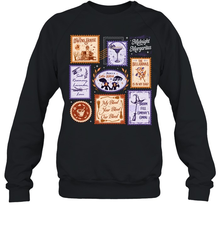Practical Magic Stamps Owens House Midnight Margaritas Halloween Unisex Sweatshirt Practical Magic Stamps Owens House Midnight Margaritas Halloween Unisex Sweatshirt