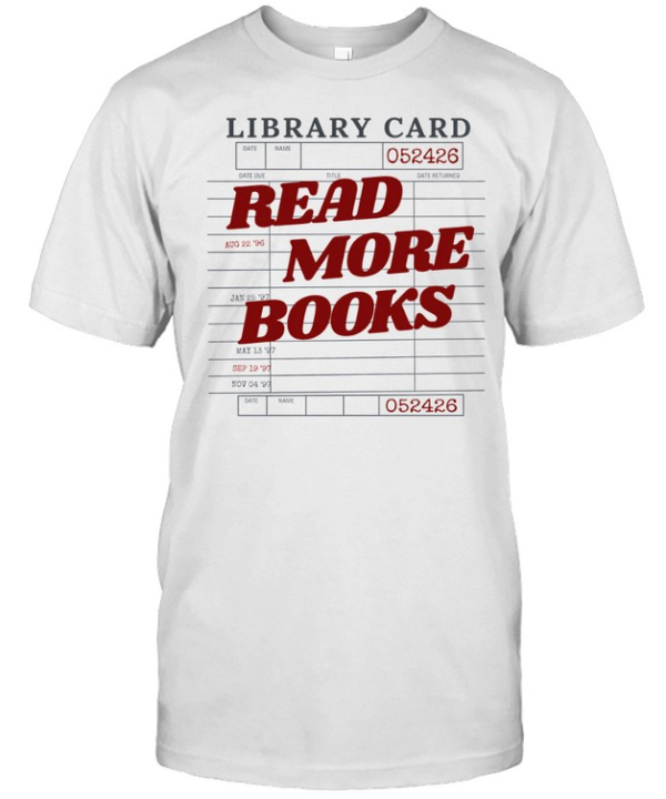 Read More Books Vintage Library Card Due Date  Classic Men's T-shirt