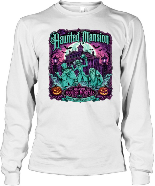 Retro The Haunted Mansion Halloween  Long Sleeved T-shirt