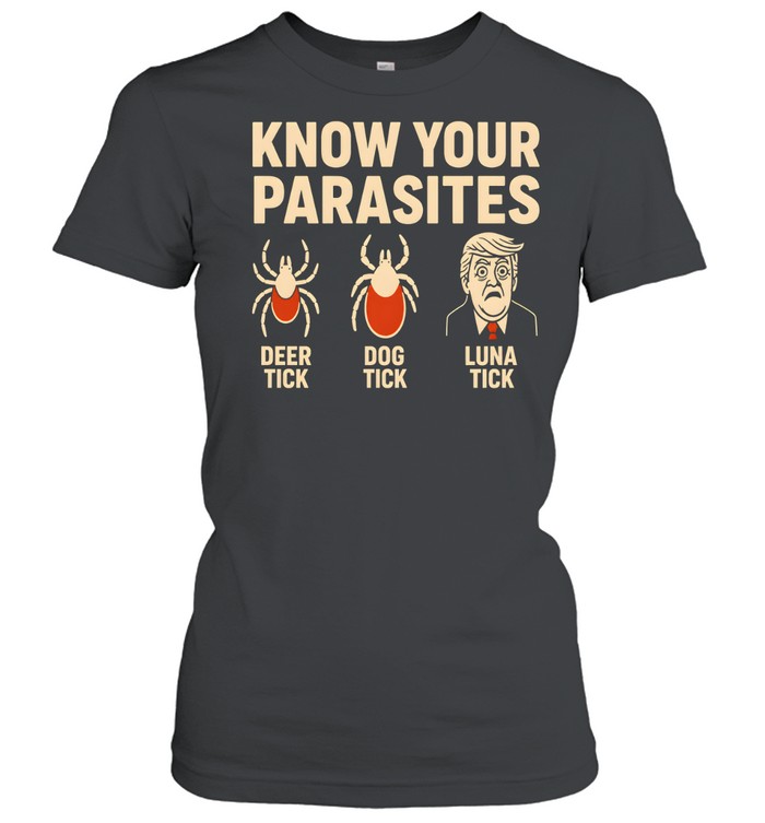 Robert De Niro Know Your Parasites Deer Tick Dog Tick Luna Tick Anti Trump Classic Women's T-shirt