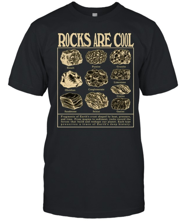 Rocks Are Cool Vintage Geology Field Guide Chart  Classic Men's T-shirt