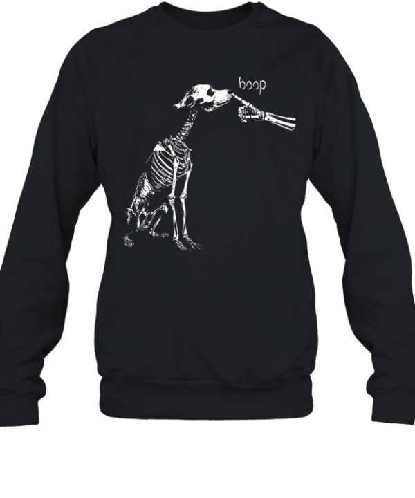 Skeleton Dog Boop Nose Funny Dog Lover Halloween Unisex Sweatshirt