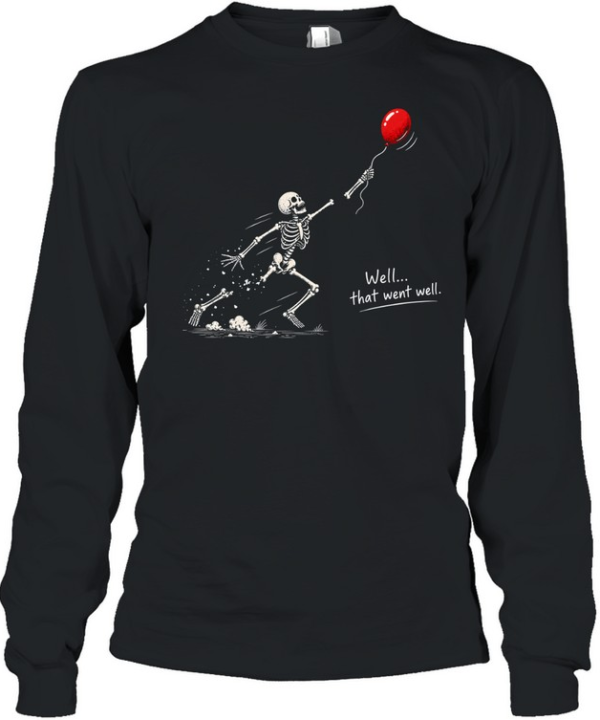Skeleton Lost Balloon  Long Sleeved T-shirt