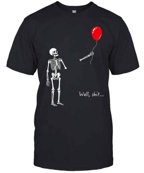 Skeleton Lost Balloon Well Shit Funny Skeleton Tee Classic Men's T-shirt