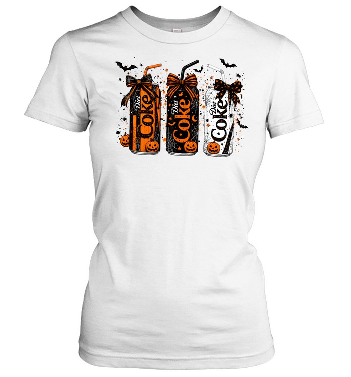 Spooky Diet Soda Cans Halloween Bows Graphic Classic Women's T-shirt