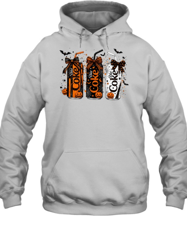 Spooky Diet Soda Cans Halloween Bows Graphic Unisex Hoodie