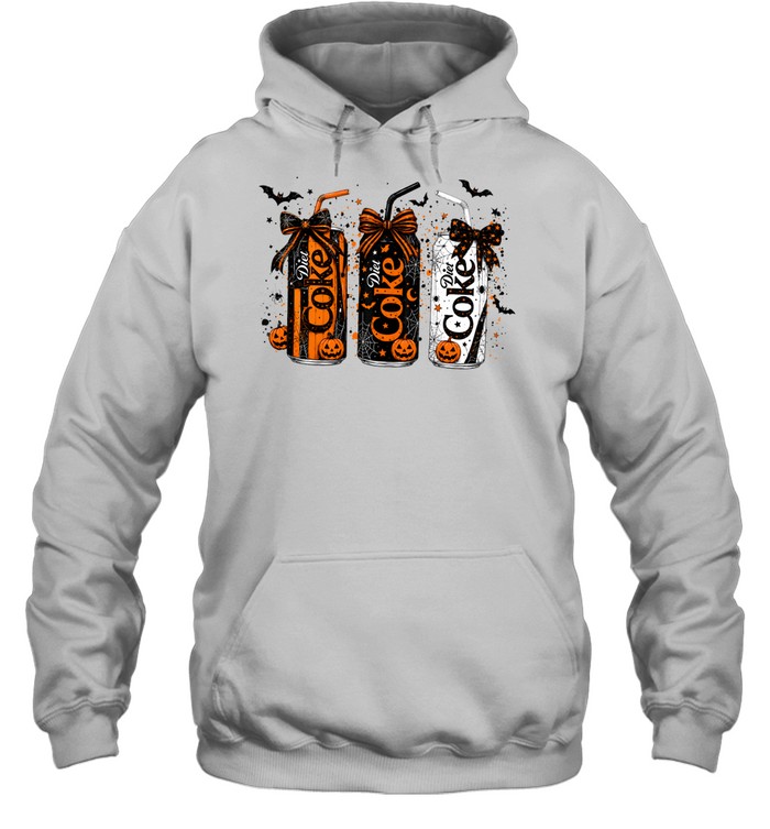 Spooky Diet Soda Cans Halloween Bows Graphic Unisex Hoodie Spooky Diet Soda Cans Halloween Bows Graphic Unisex Hoodie