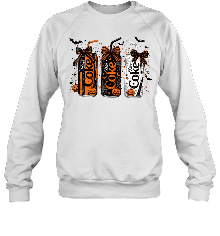 Spooky Diet Soda Cans Halloween Bows Graphic Unisex Sweatshirt Spooky Diet Soda Cans Halloween Bows Graphic Unisex Sweatshirt