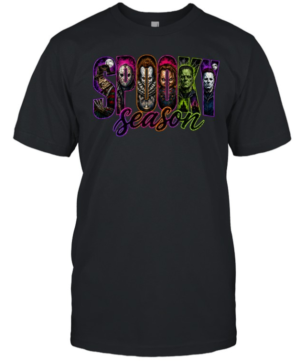 Spooky Season Horror Slasher Squad Freddy Jason Pennywise Chucky Classic Men's T-shirt