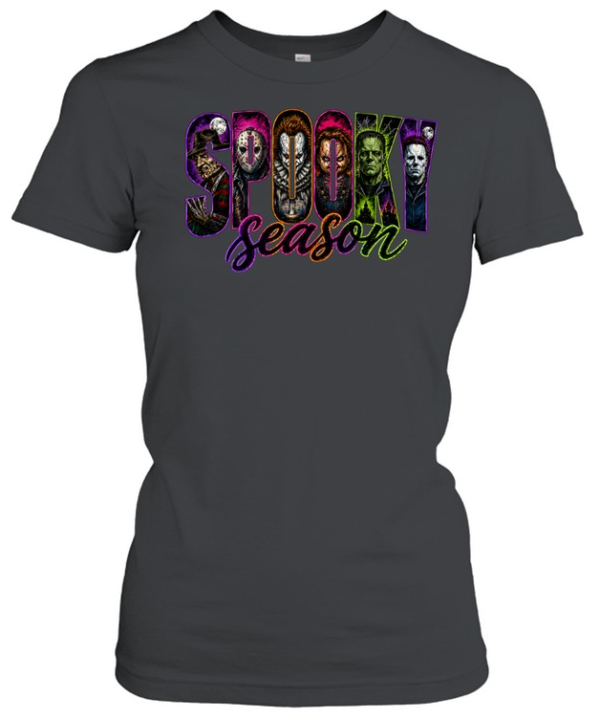 Spooky Season Horror Slasher Squad Freddy Jason Pennywise Chucky  Classic Women's T-shirt