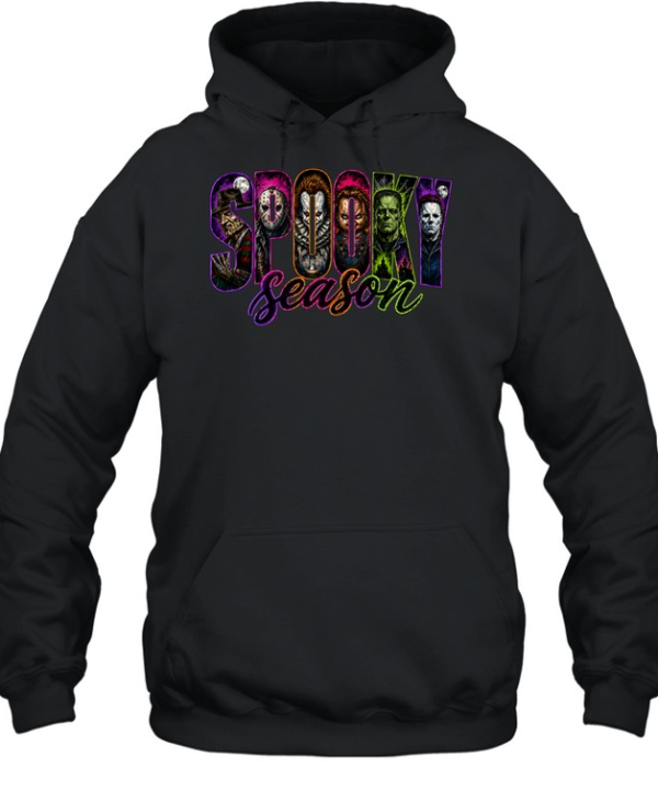 Spooky Season Horror Slasher Squad Freddy Jason Pennywise Chucky  Unisex Hoodie