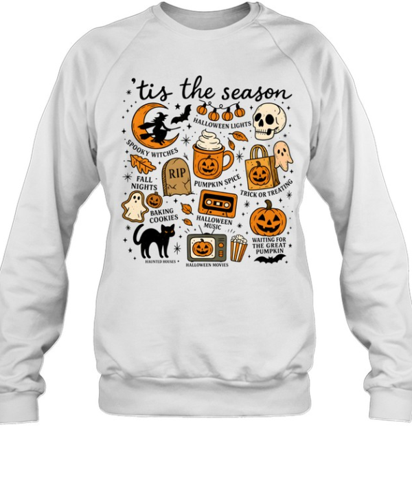 Tis The Season Spooky Halloween Flash Sheet Elements  Unisex Sweatshirt