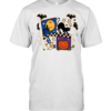 Vintage 90s Folk Art Halloween Cat Witch Pumpkin  Classic Men's T-shirt