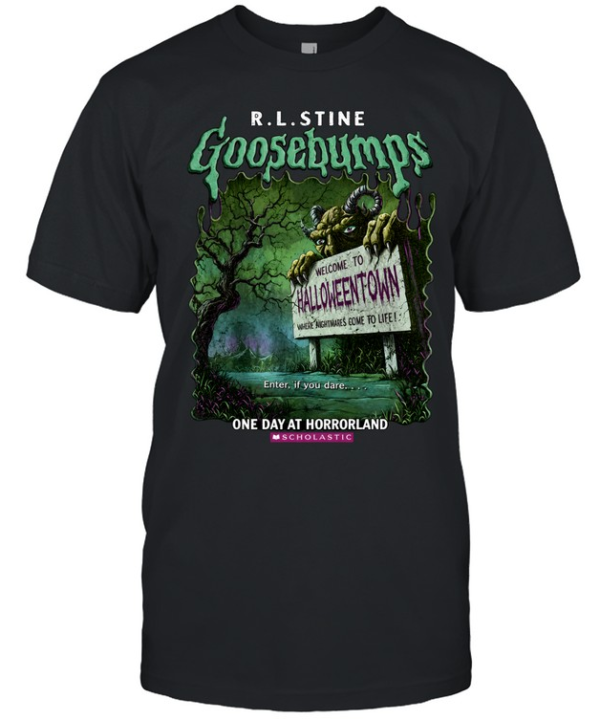 Vintage Goosebumps One Day At Horrorland  Welcome To Halloweentown  Classic Men's T-shirt