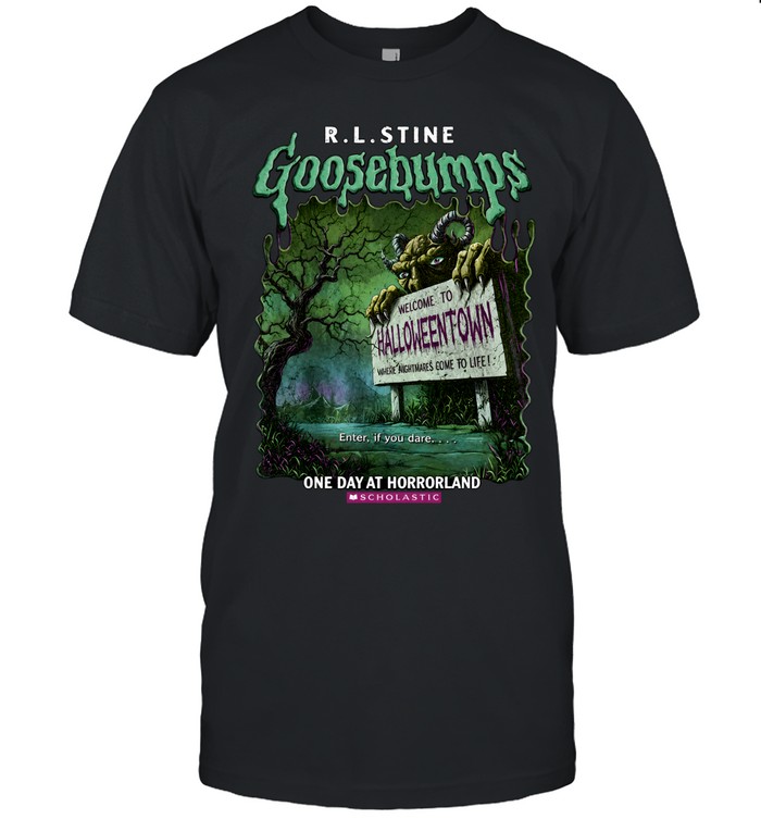 Vintage Goosebumps One Day At Horrorland Welcome To Halloweentown Classic Men's T-shirt Vintage Goosebumps One Day At Horrorland Welcome To Halloweentown Classic Men's T-shirt
