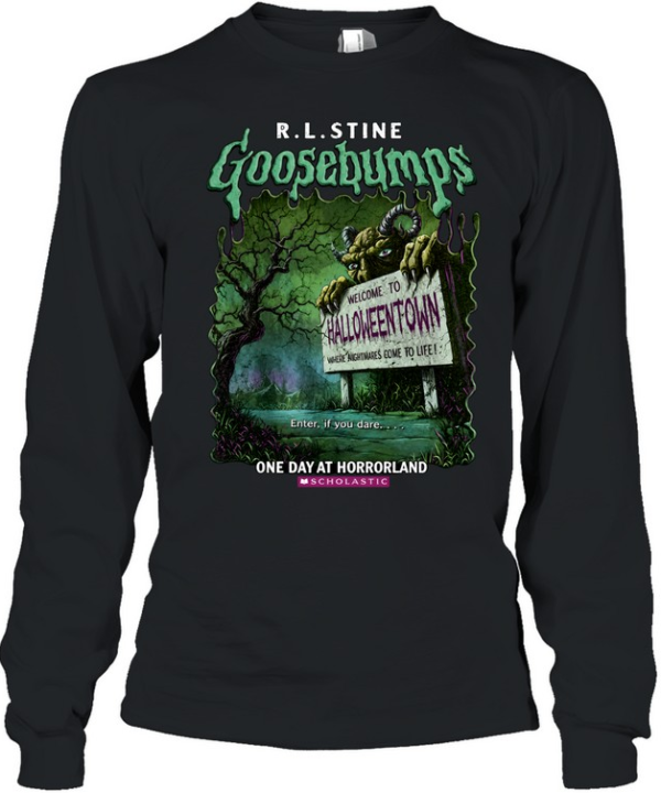 Vintage Goosebumps One Day At Horrorland Welcome To Halloweentown Long Sleeved T-shirt