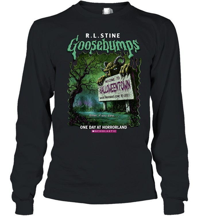 Vintage Goosebumps One Day At Horrorland Welcome To Halloweentown Long Sleeved T-shirt